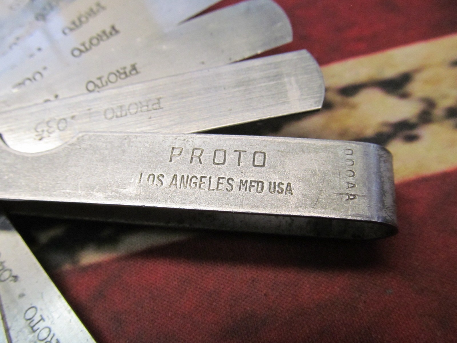 Vintage PROTO Feeler Gage No. 000AA - Made In USA - Los Angeles Mfd USA