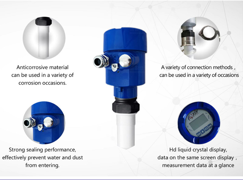 Non-contact Radar Level Sensor for liquid corrosive liquid