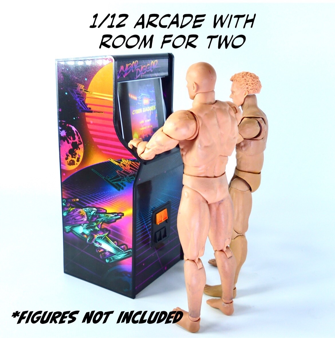 1:12 Super Action Stuff GAME ON! Arcade w/ Light Cyber Dagger Figure Accessories