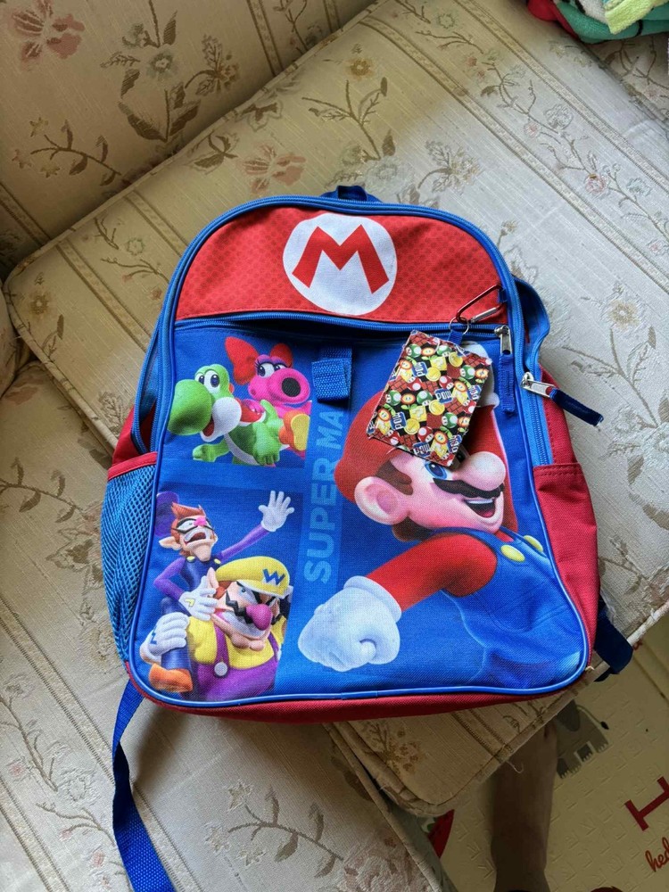 Super Mario Kids Backpack Childrens Back Pack