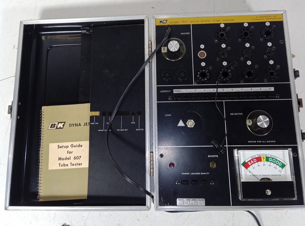 B &K Dyna Jet Model 607 Solid State Tube Tester with Setup Guide