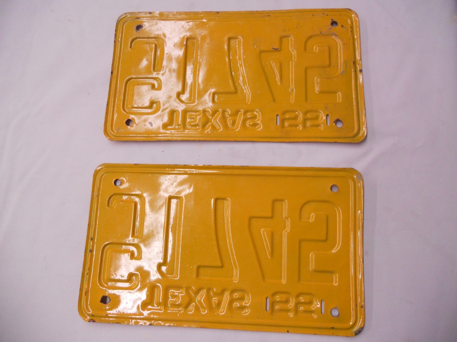 Texas license plates. 1955 cj1745
