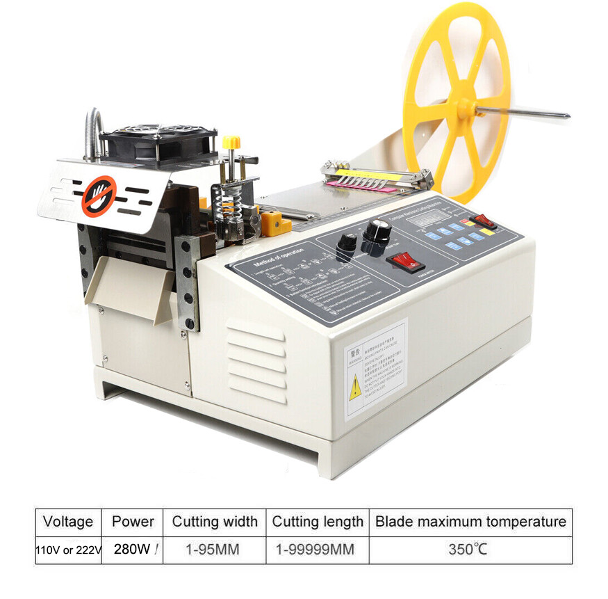 Hot & Cold Strip Cutter Automatic Webbing Tape Textile Ribbon Cutting Machine