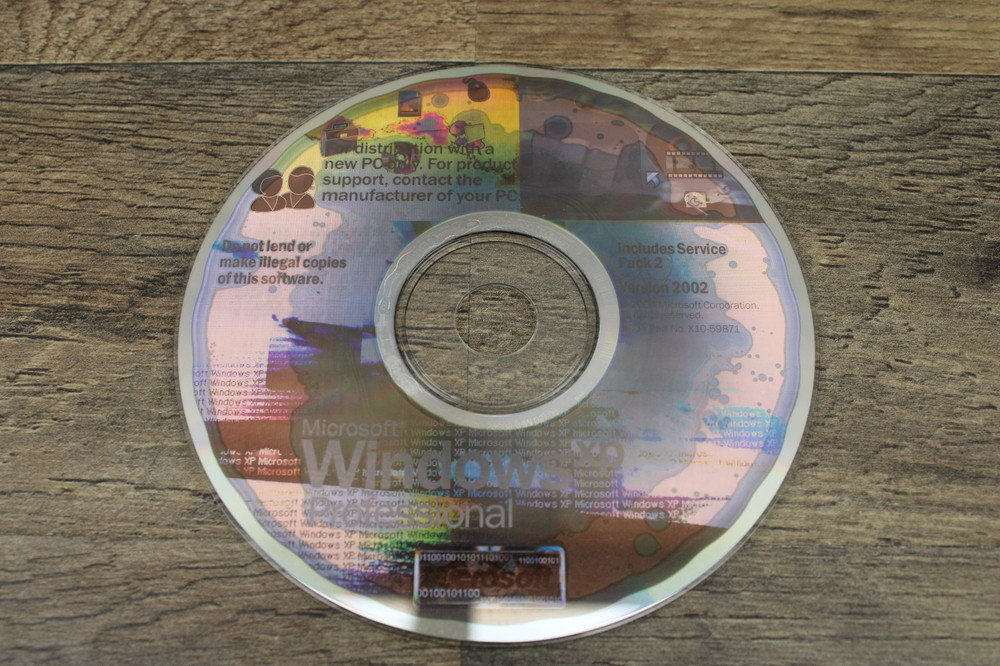 Microsoft Windows XP Professional w/ SP2 Install Disc - 2002 disc only