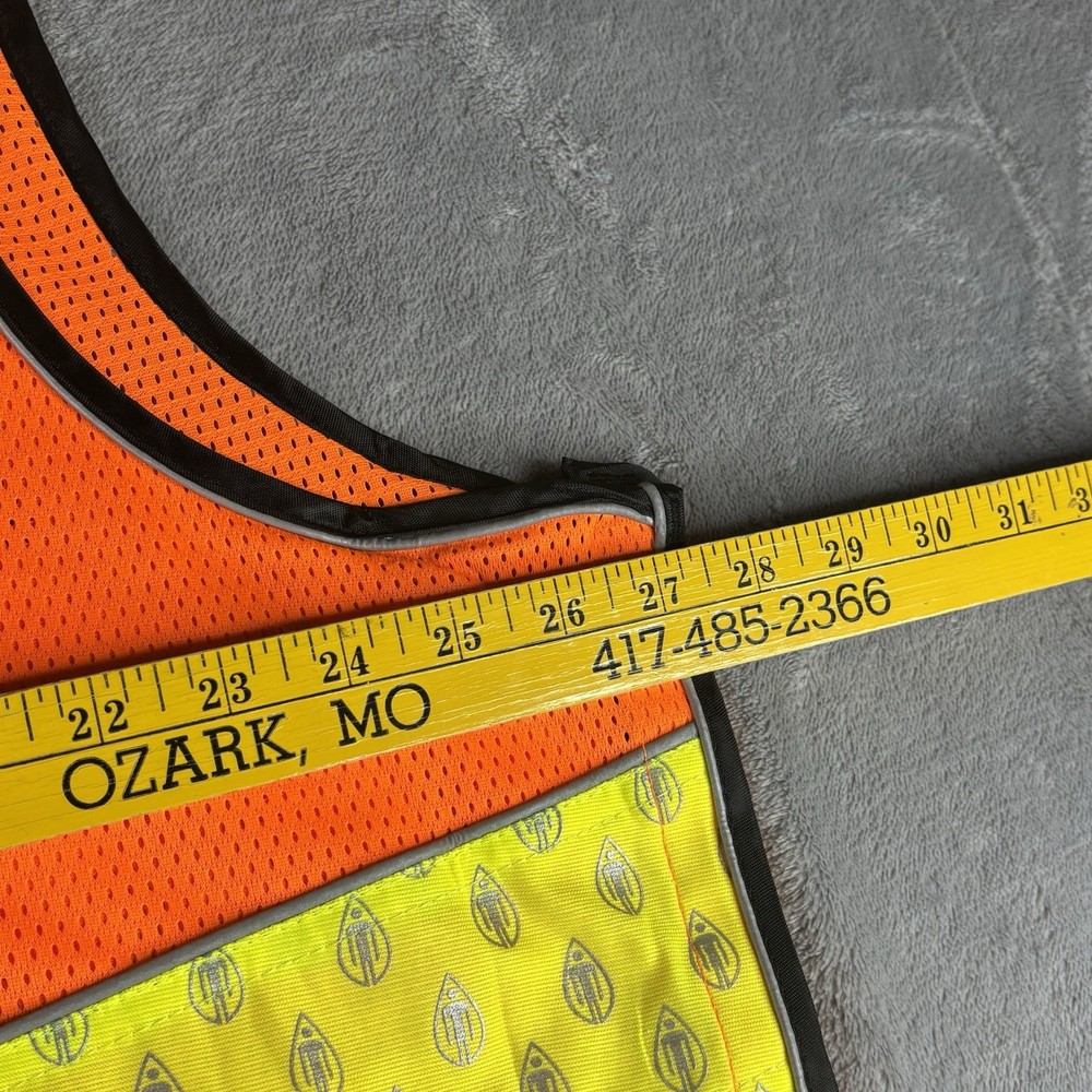 Coumiee Breakaway Safety Vest Custom Reflective 3X Orange Yellow Hook Loop Close