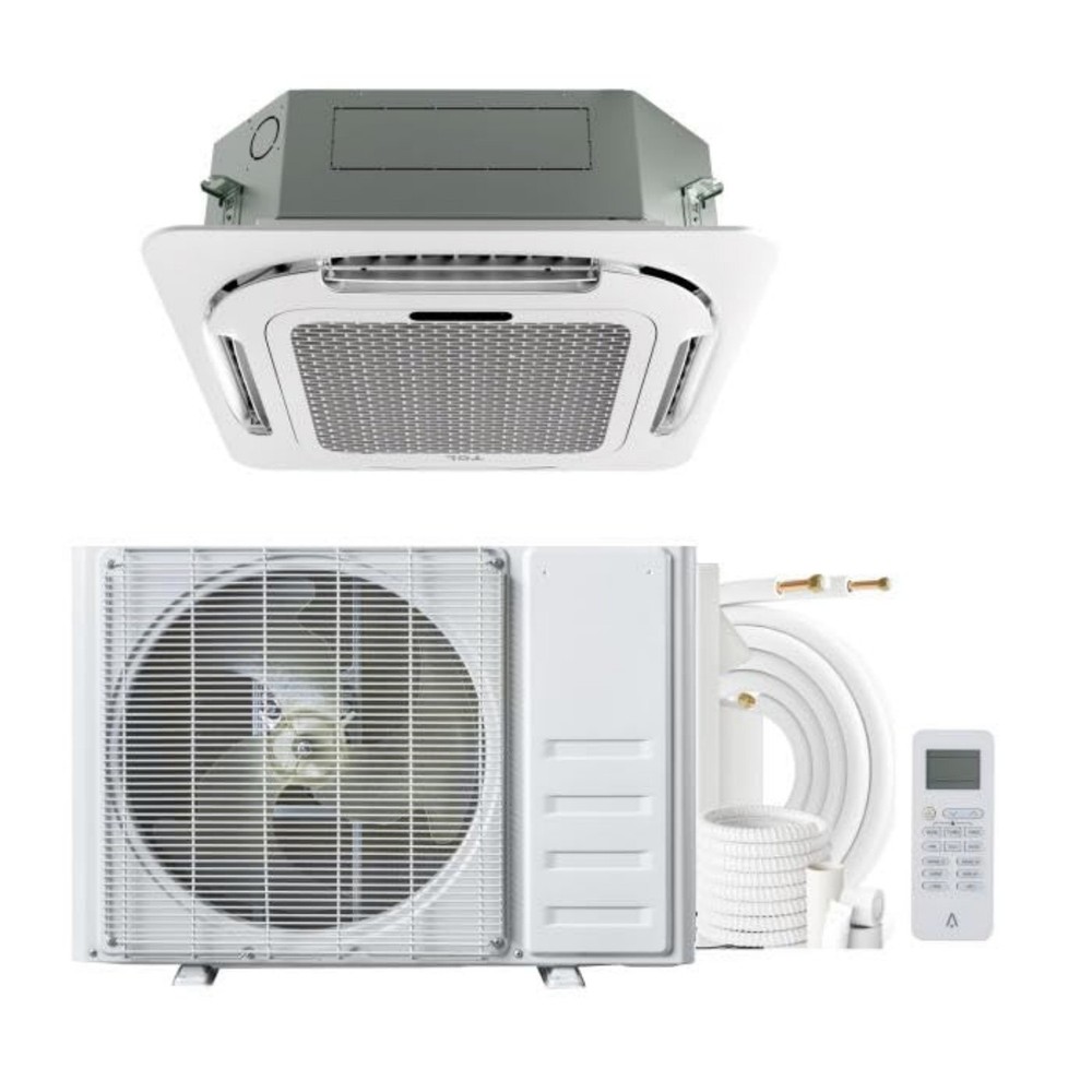 18000 BTU Ceiling Cassette Mini Split Air Conditioner Ductless Cooling & Heating