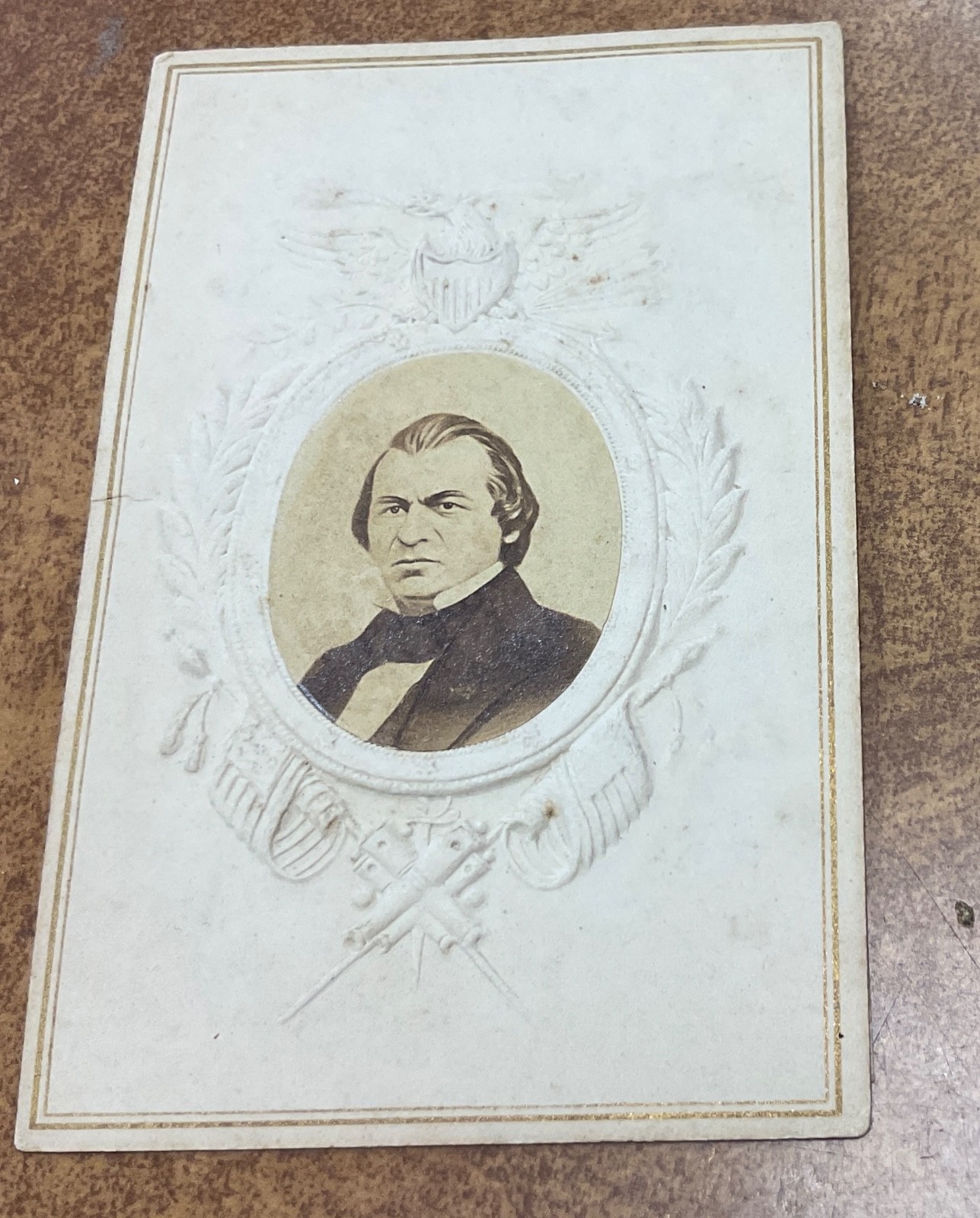 1865 President Andrew Johnson CDV , R11C stamp F. Heimbach Allentown PA.