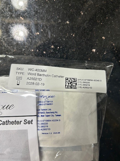 Bioteque Silicone Word/Bartholin Catheter w/ Syringe and Scalpel Pack of 6 Sets