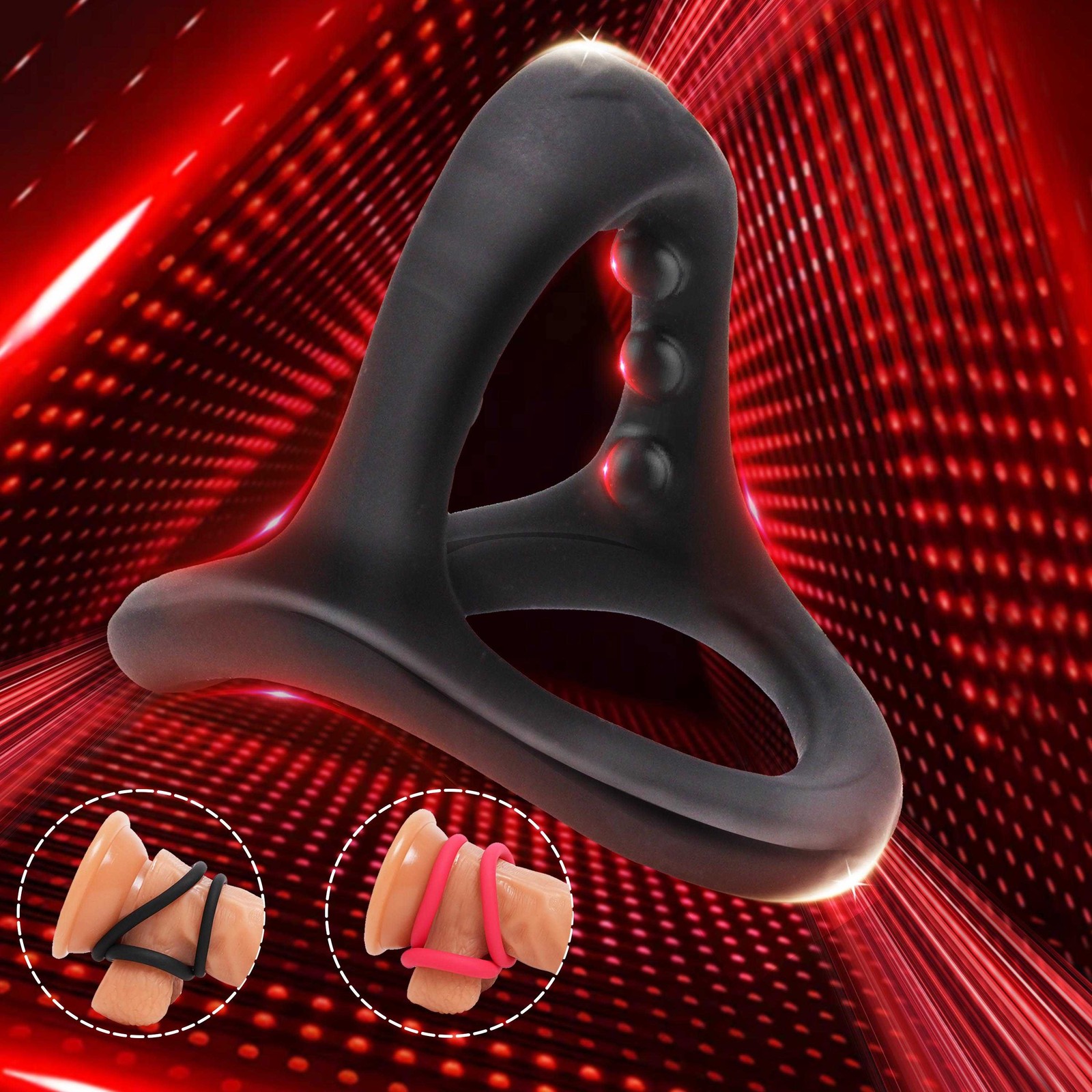 7PCS Silicone Cock Ring Super Stretchy Strong Stay Hard Penis Rings Men Sex Toys