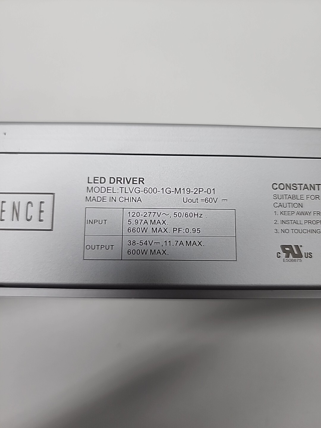 Fluence SPYDR VYPR Power Supply LED Grow Light Driver 2P 2I PSE3-1-600-54