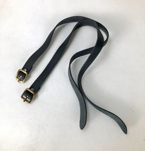 Black Leather Garters - Colonial Period