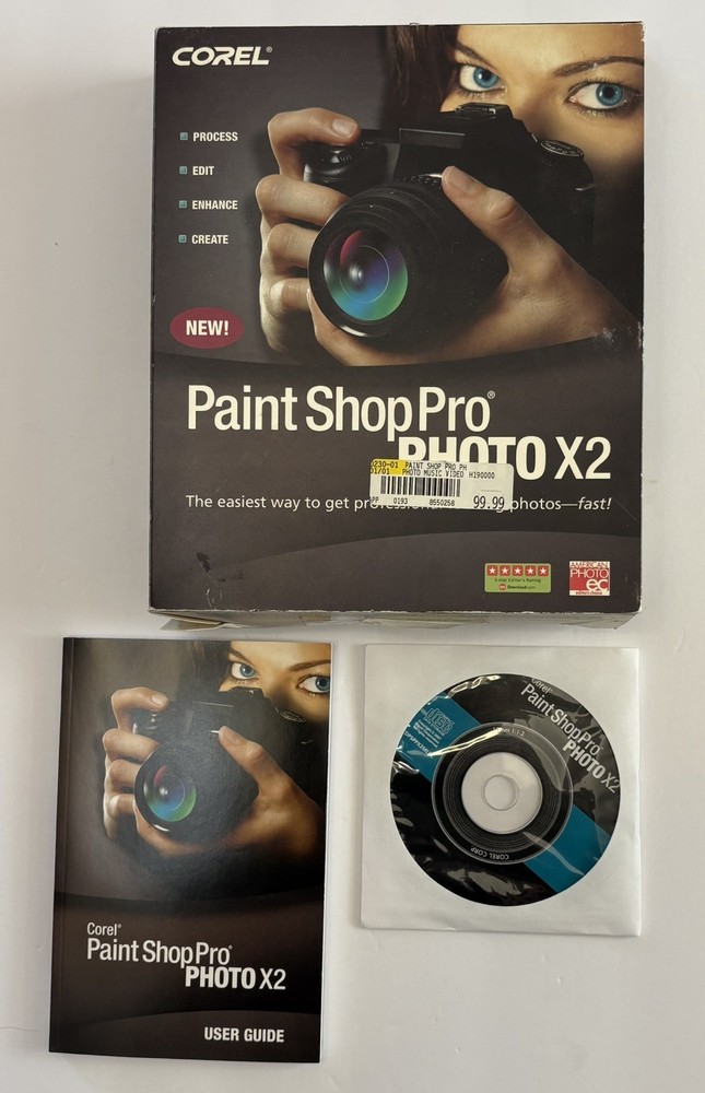 Corel Paint Shop Pro Photo X2 Editing Software Create Process Edit & Enhance