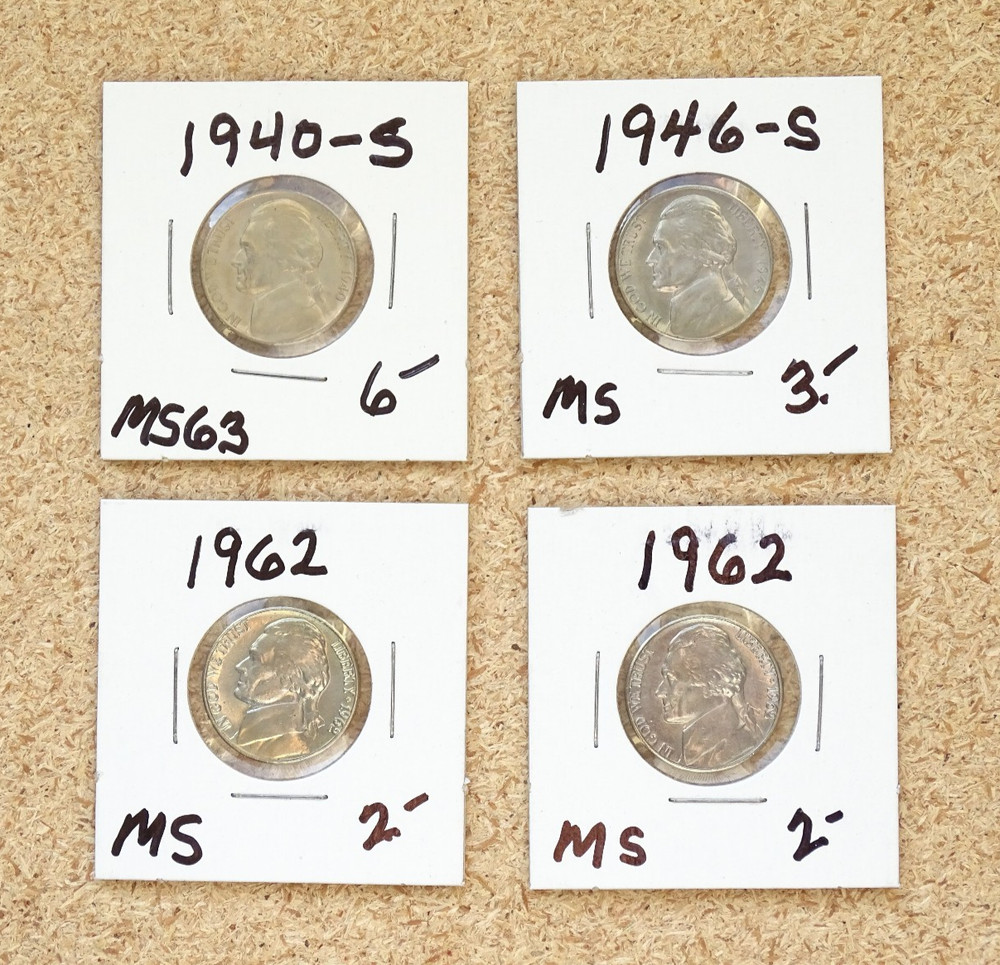 (4) Jefferson Nickels / Assorted / FedEx FS / unk_case1