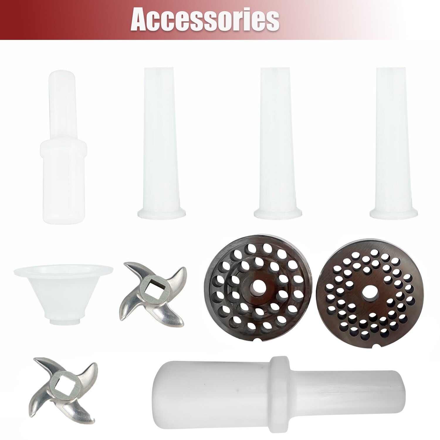 550LB/h Commercial Meat Grinder,1100W Electric Sausage Stuffer,193RPM Heavy Duty