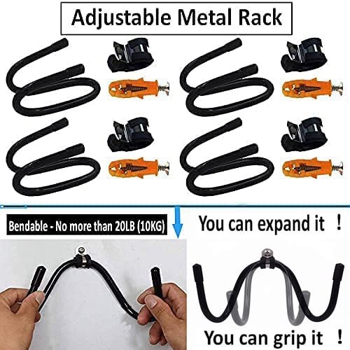 4 Pack Universal Bow Display Brackets Wall Hanger Hook Wall Mount Storage Rack T