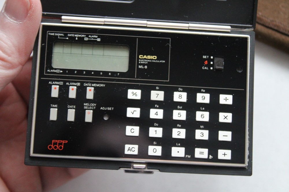 Vintage Casio ML-8 Electrical Calculator/ Watch Handheld