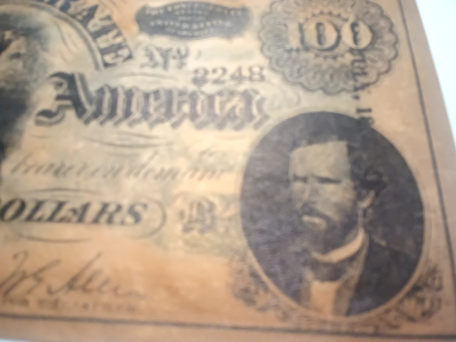 $100 1863 "Fake" Lucy Pickens Confederate currency reproduction
