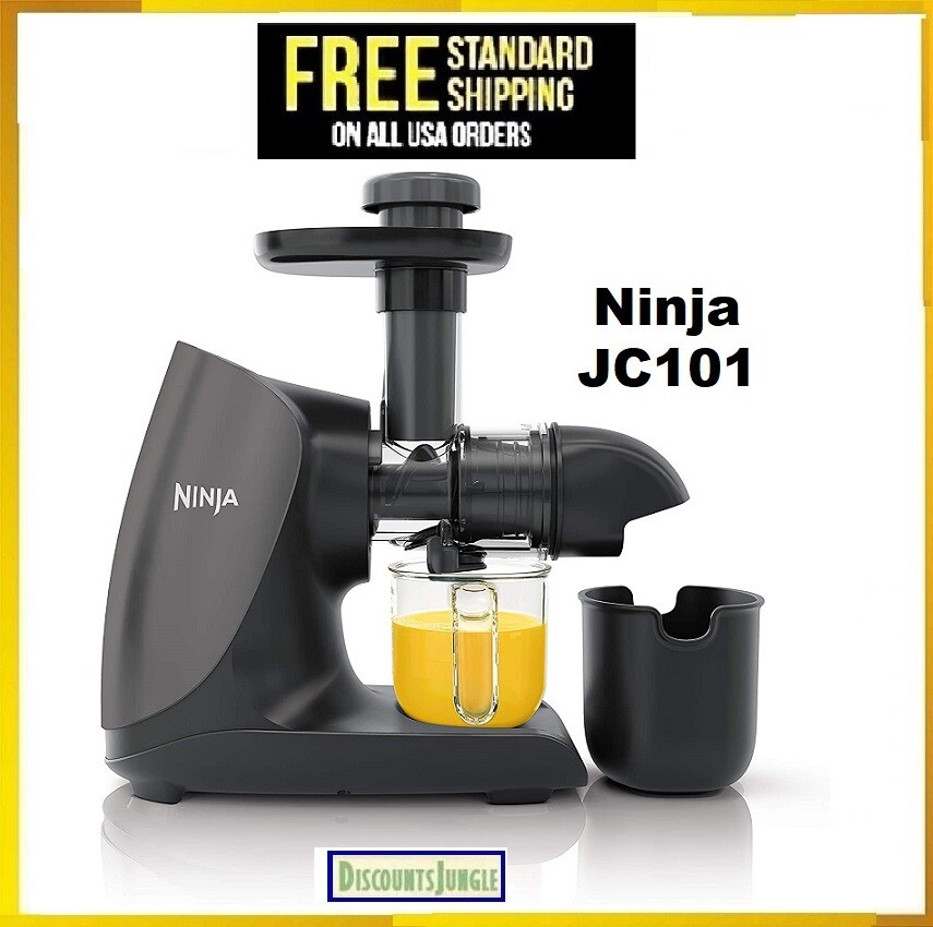 Ninja JC101 Cold Press Pro Compact Powerful Slow Juicer with Total Pulp Control