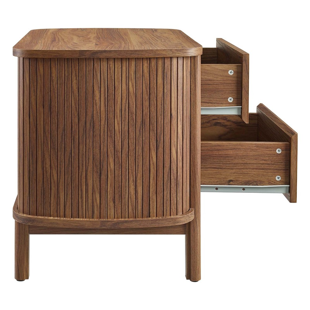 Modway Cadence 2-Drawer Nightstand in Walnut