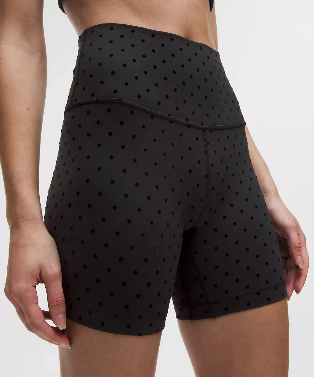 LULULEMON ALIGN SHORT 6"~POLKA DOT FLOCKED BLACK~0~2~4~6~8~10~12~NWT