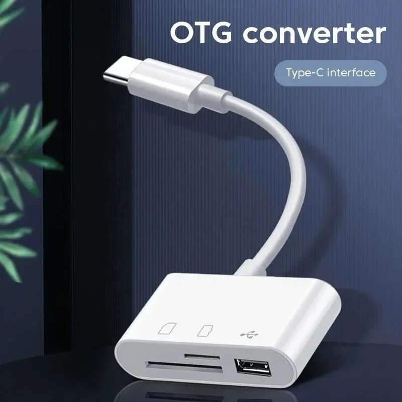 USB C SD Card Reader for iPhone Android Macbook Micro SD to Type C OTG Adapter