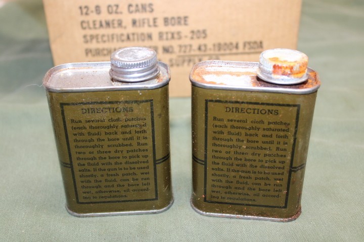 WW2 US Military Issue 6 Ounce Rifle Gun M1 Garand Bore Cleaner Can 30-06