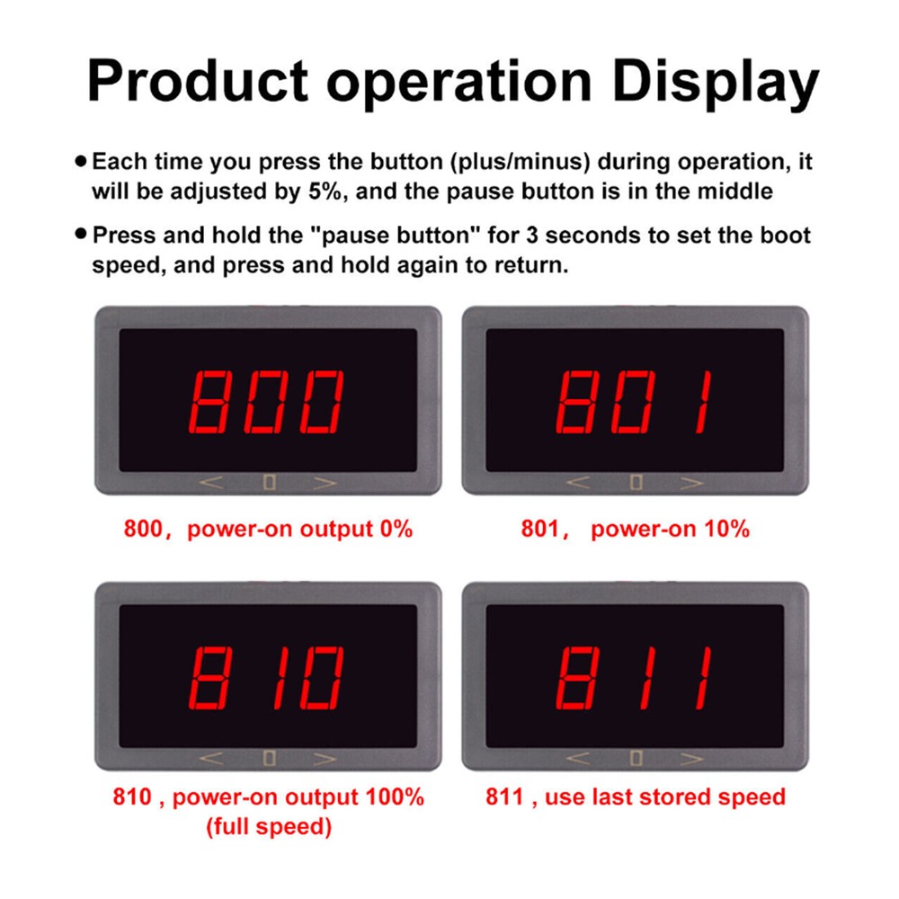PWM DC Motor Speed Controller Dimmer 6V 12V 24V 5A +Reversible Remote Control US