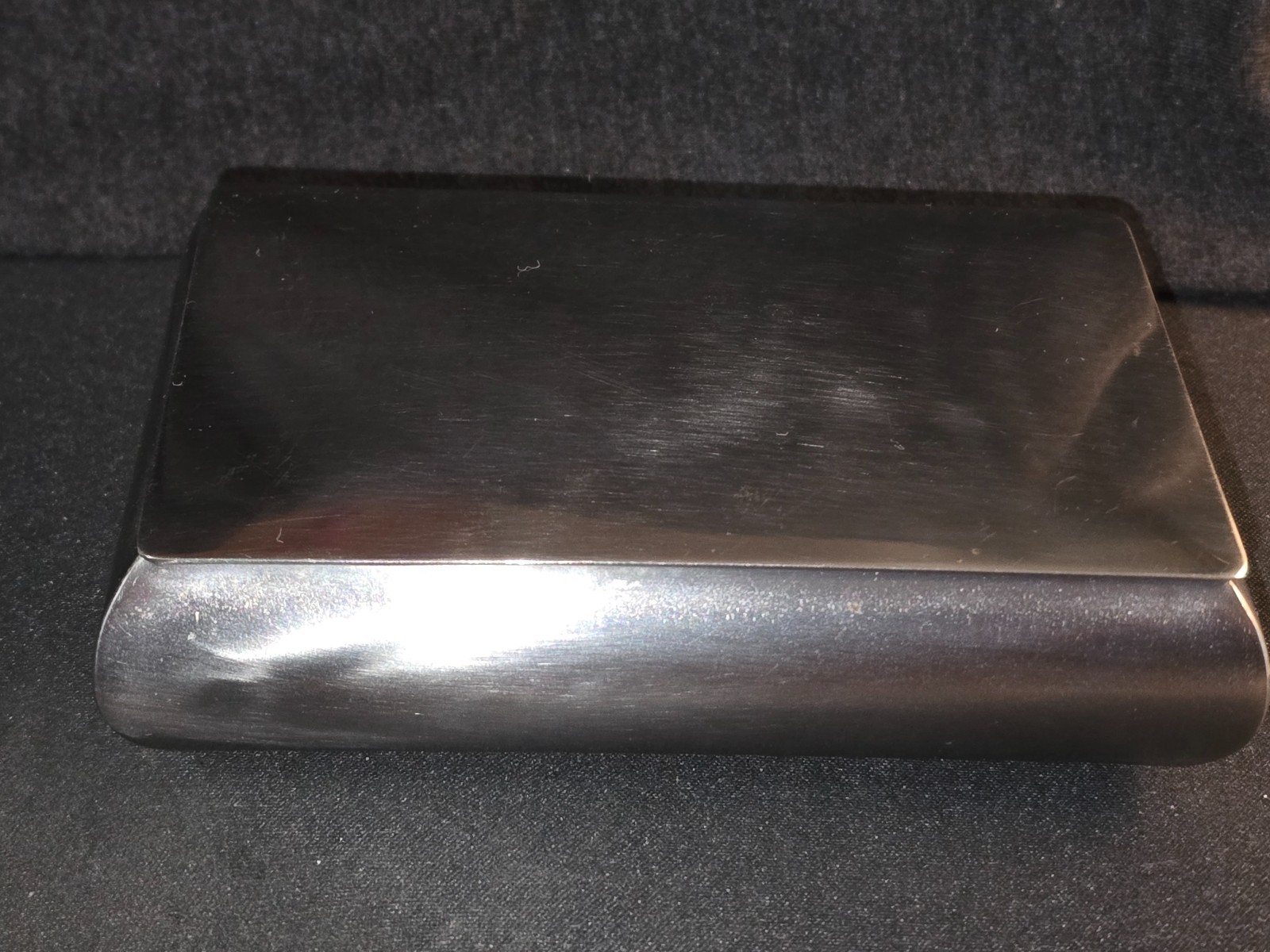 1950s Ohia Rostfritt Stal (Stainless Steel) & Teak Cigarette/Trinket Box Sweden