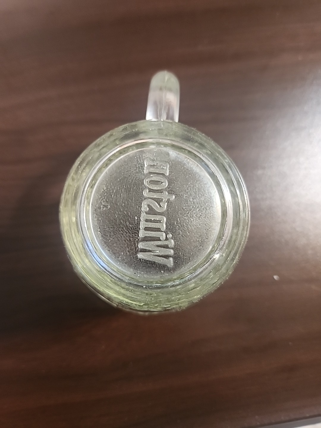 Winston Cigarettes Clear Dimpled Thumbprint 16oz. Glass Beer Drink Mug Tankard