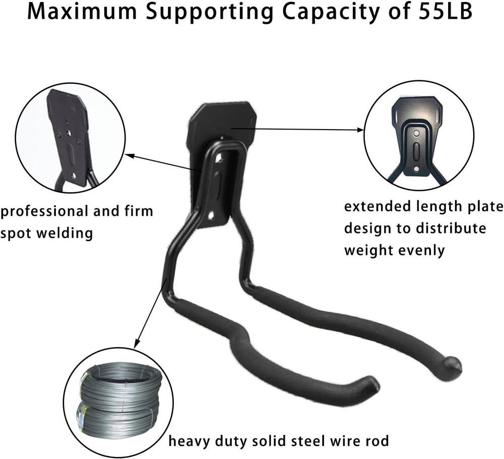 JuforminWeedeater Hanger, String Trimmer Weed Eater Rack, Black-4 P
