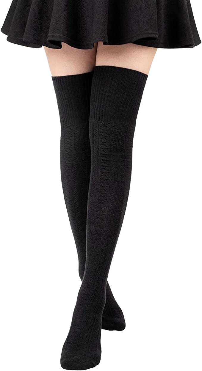 Girls Ladies Women Thigh High Over the Knee Socks Extra Long Cotton Stockings US