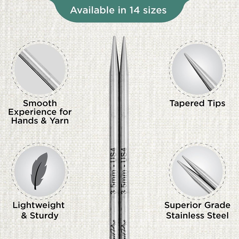 KnitPro Stelo Interchangeable Circular Knitting Needles 4" (10cm) Size 2.5 - 15