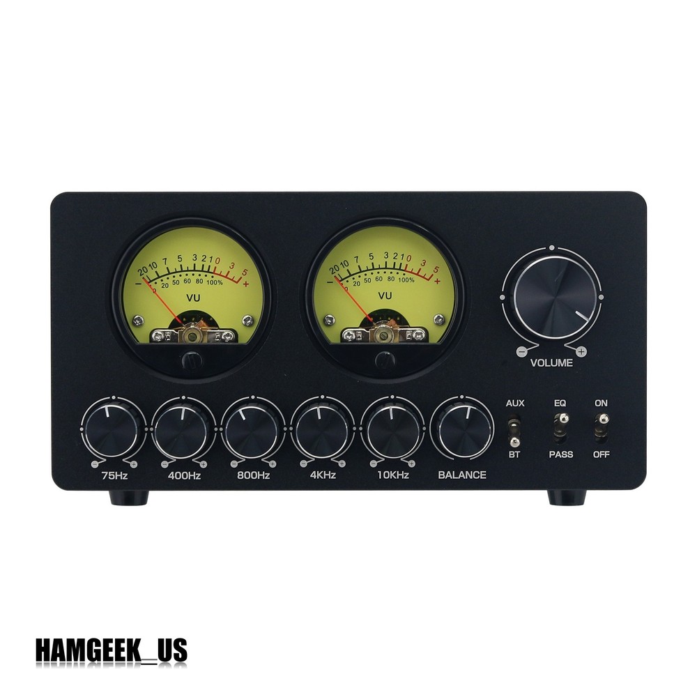 EQ5-PRO 5Bands EQ Equalizer Dual VU Meter Bluetooth5.0 EQ Preamplifier Processor