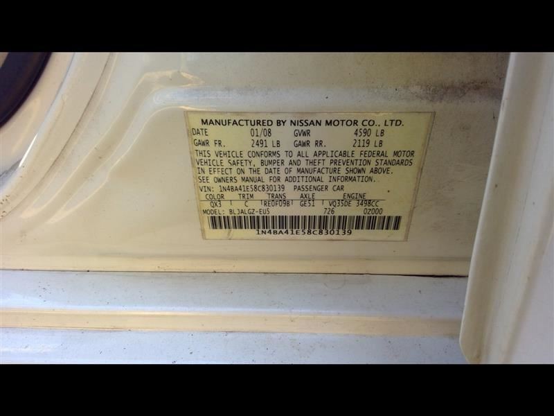 MAXIMA 2008 Fuse Box Cabin 6743
