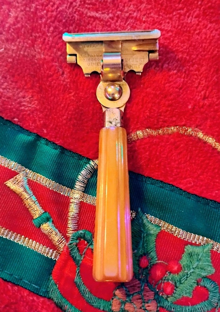 Vintage Schick Eversharp Injector Razor Set - Bakelite Handle in Original Case