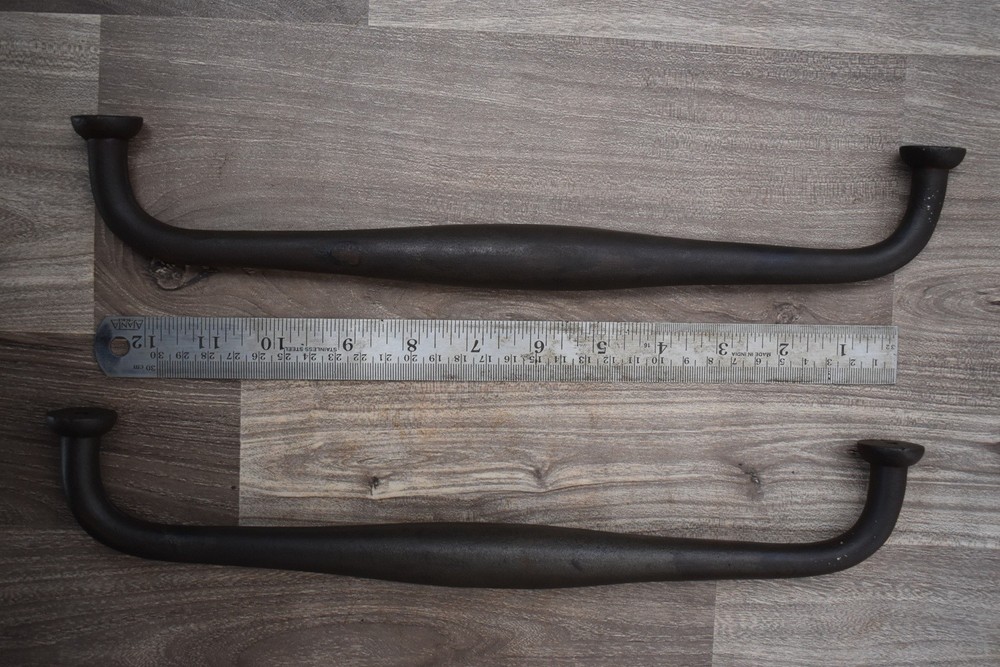 Victorian Handmade iron Big Gate door cabinet screen handles pull rustic 2 pic