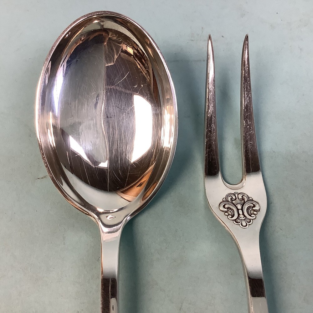 Norwegian Magnus Aase Silver Plate Serving Set 9.5” L