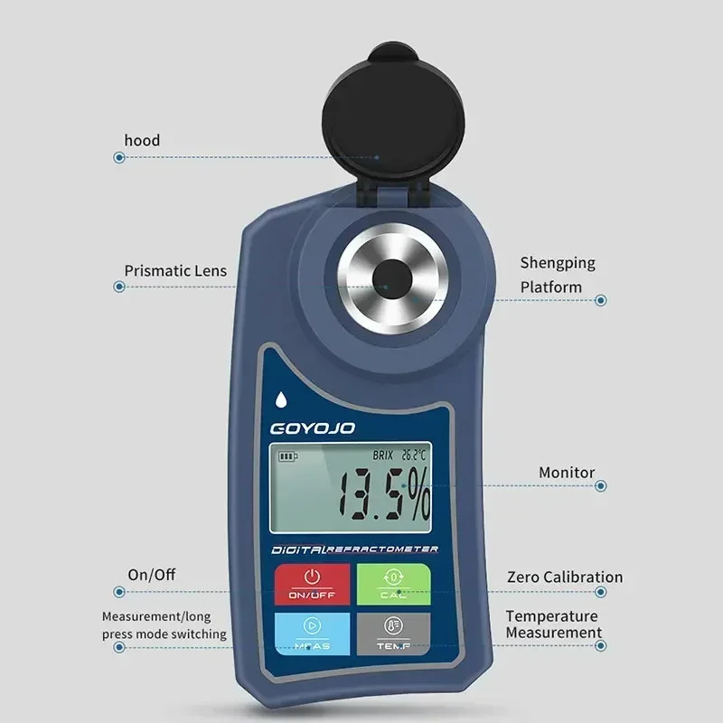 Digital Refractometer Brix Meter For Fruit Juice Sprite Sugar Tester Meter 0‑55%