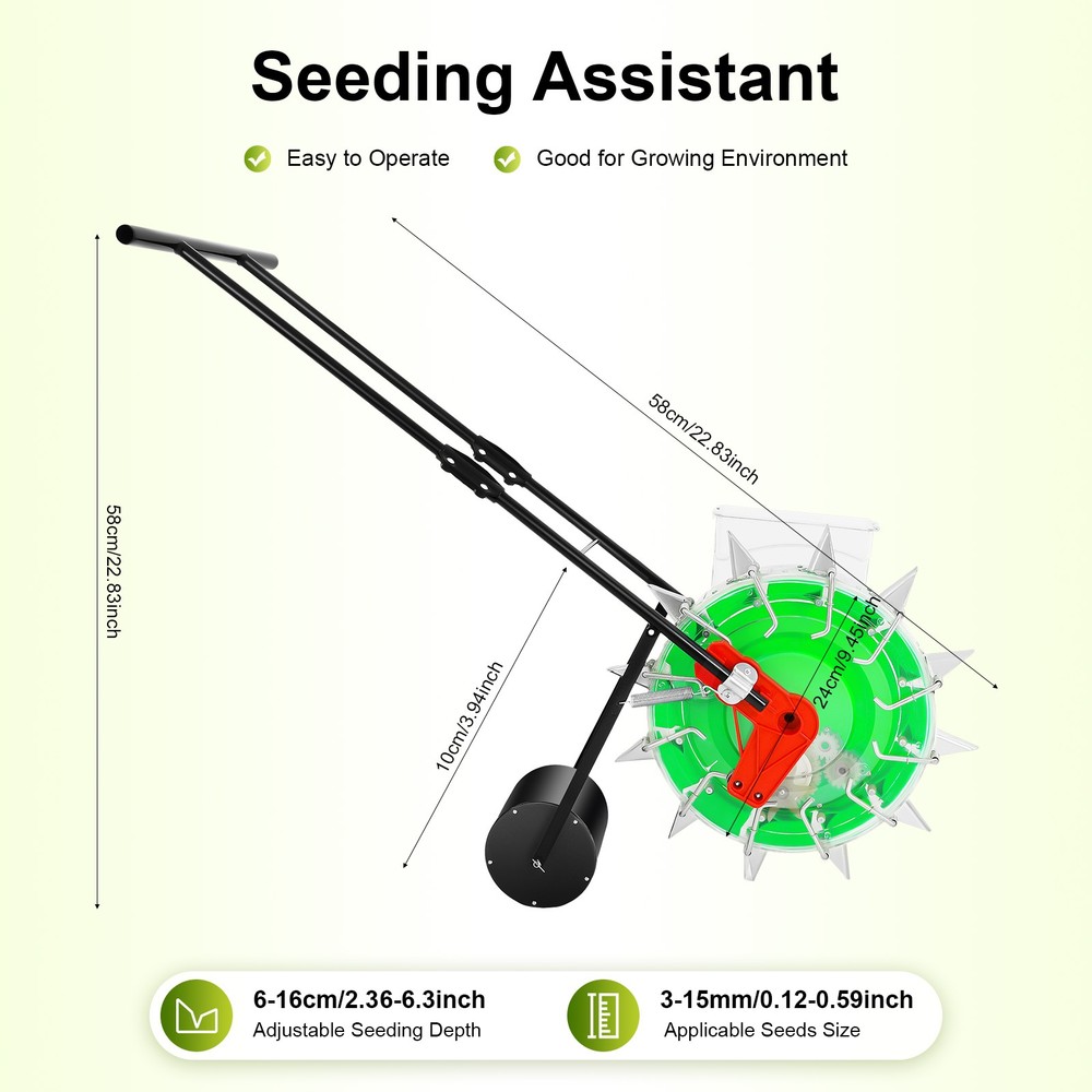 Hand Push Roller Seeder Manual Seeding Machine Soy Corn Carousel Seed Planter