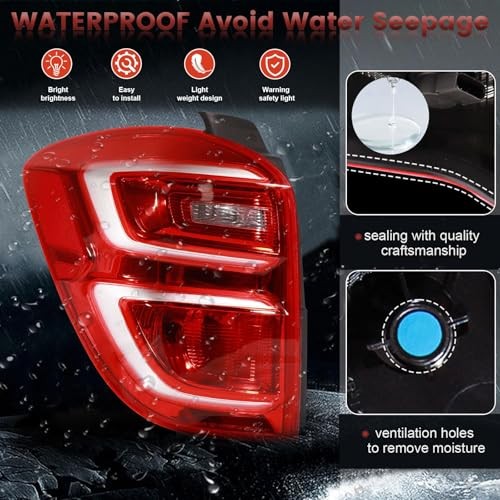 Tail Lights Assembly Compatible with Chevy Equinox,Left Driver Side 2016 2017