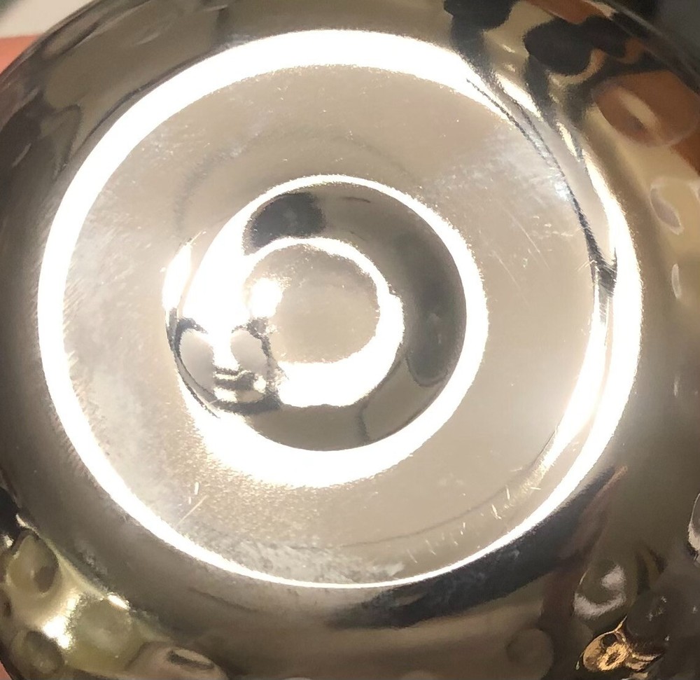 Hammered Silver Ottoman Fez Hat style Candy Sugar Dish Bowl by Bernardo