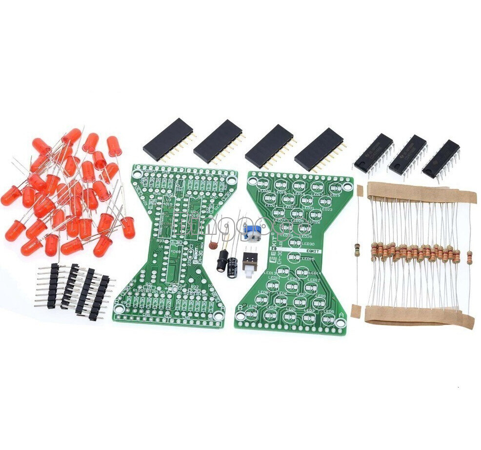 DC 5V Red LED Electronic HourglassSpeed Adjustable Funny Electronic DIY