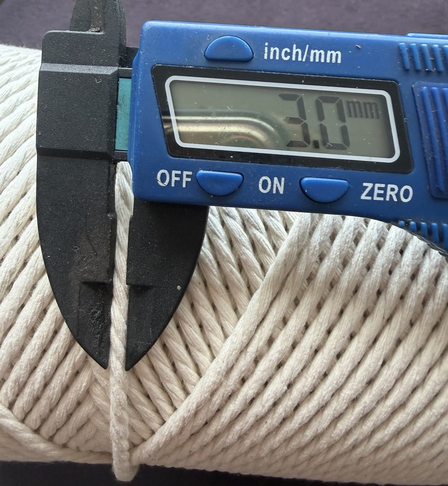 Macrame Cord 3mm Triple Twist