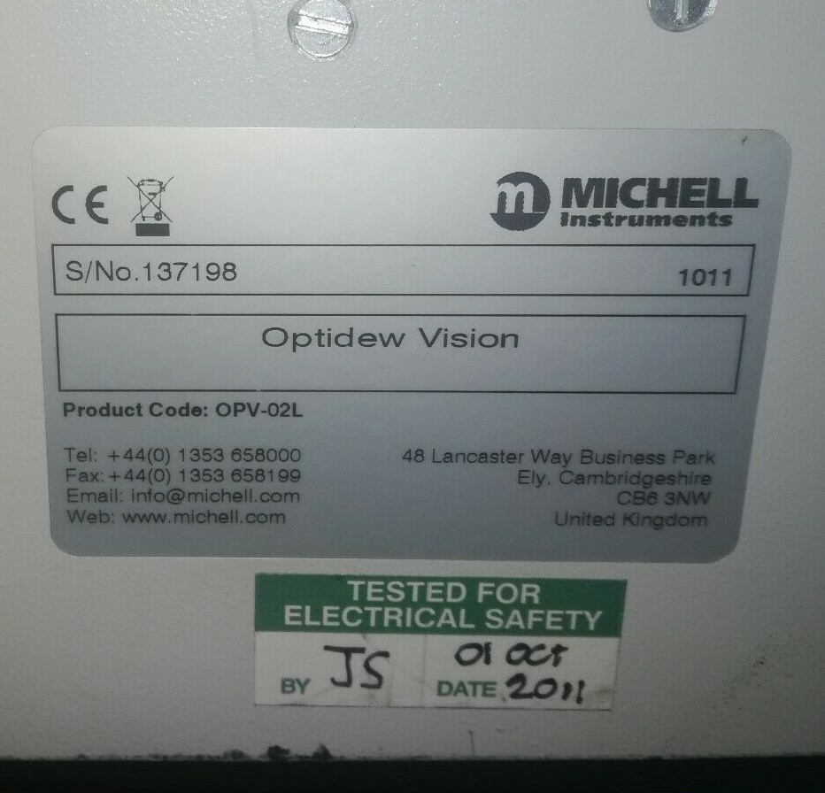 Michell Instruments OPV-02L Optidew Vision Precision Dewpointmeter