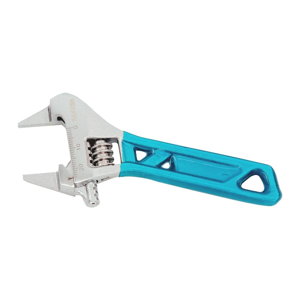 Extra Slim Jaw 4-Inch Adjustable Wrench Silver