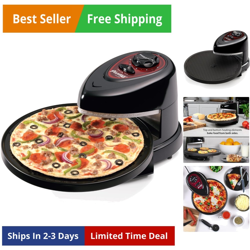 03430 Pizzazz Plus Rotating Oven, Black