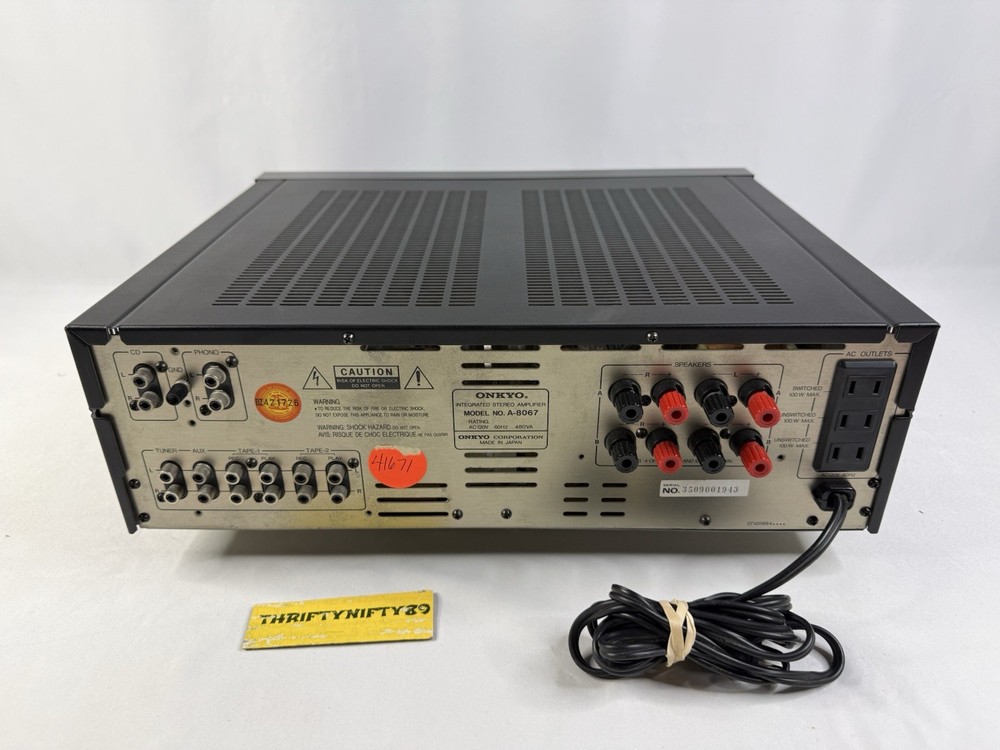 Onkyo Integra Integrated Stereo Amplifier Model A-8067
