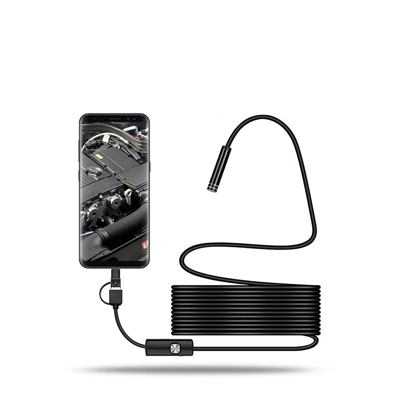 2M USB TypeC Endoscope Borescope Snake Inspection Camera 3 in 1 for Androidid PC