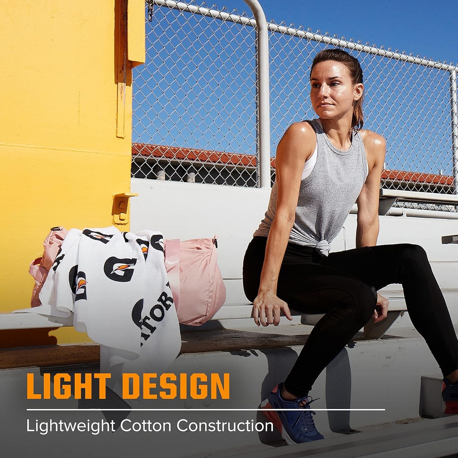 Gatorade Premium Bi-Color Sideline Towel, 100% cotton, Absorbs Sweat 24" x 42"