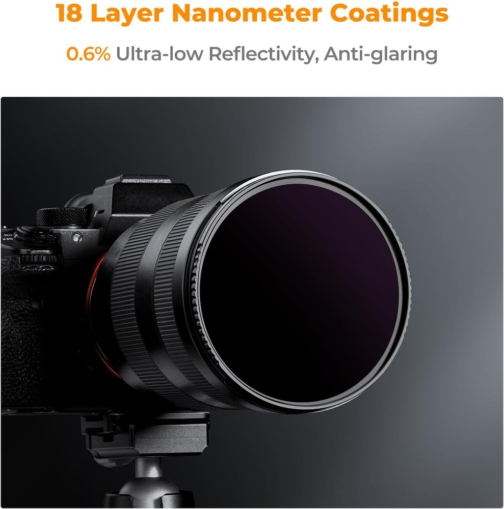 K&F Concept ND100000 Solid Neutral Density Filter For Eclipse Solar 16.6-Stops